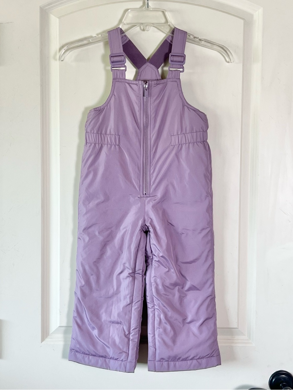 Gap Kids Lavender Insulated Fleece lined Zip Up with Zippered legs Ski Bib 3T